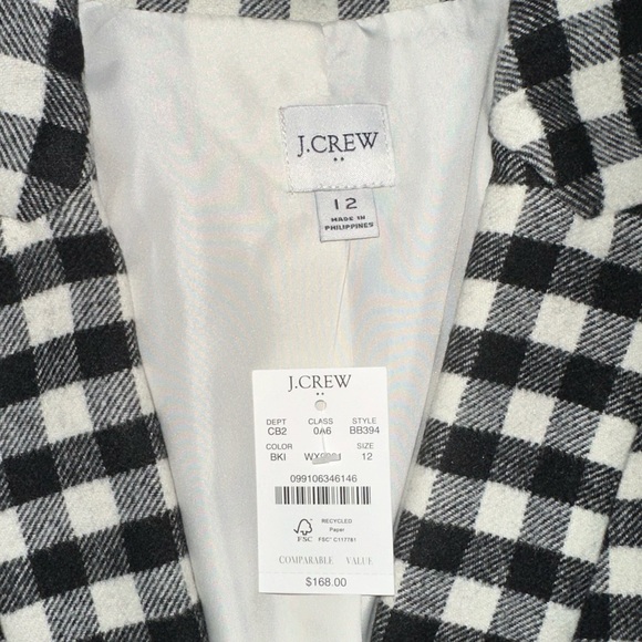 J.Crew Flannel Gingham Blazer - Picture 6 of 9